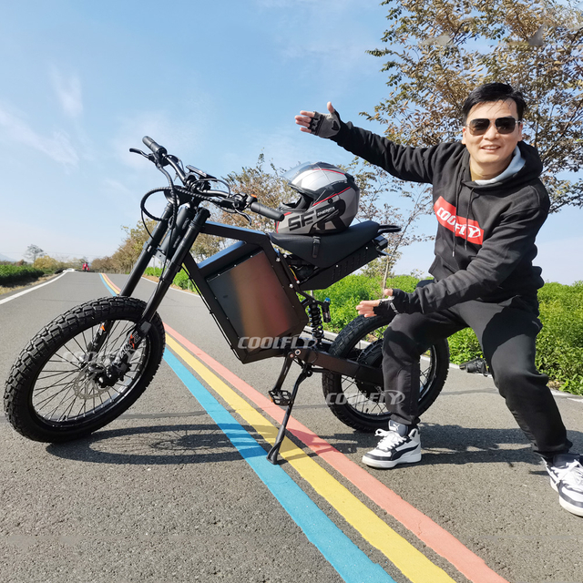 CHEETAH-AIR COOLFLY Stealth Bomber elektromos ker&eacute;kp&aacute;r 72V 5000w 8000w 12000w 15kw 20kw B52 Enduro E Bike elektromos Dirt Bike felnőtteknek