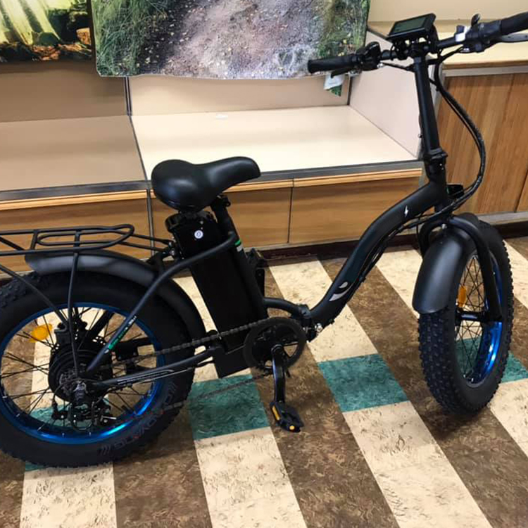 DOLPHIN20 36V 500W 12.5AH Fat Tire Foldable Ebike Black Frame